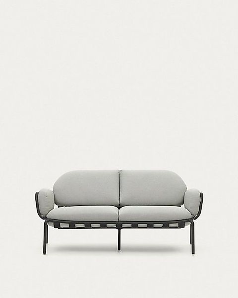 Natur24 Sofa 2-Sitzer Gartensofa Joncols 164 x 80 x 72 cm Aluminium Grau St günstig online kaufen