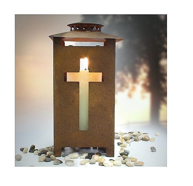 mucHome Kerzenlaterne Grablaterne 13x13x25cm Grablampe Grableuchte günstig online kaufen