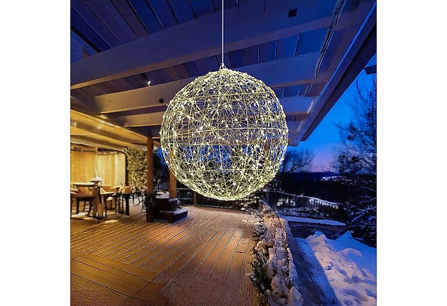 MARELIDA LED Kugelleuchte LED Drahtkugel Leuchtkugel 58cm 960LED Lichtkugel günstig online kaufen