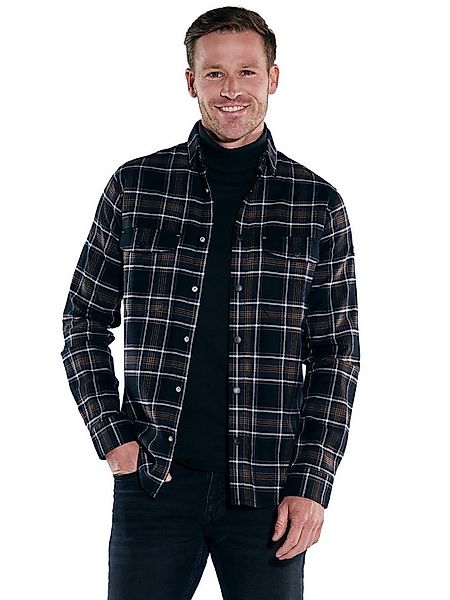 Engbers Langarmhemd engbers Herren Overshirt kariert, Schwarz günstig online kaufen