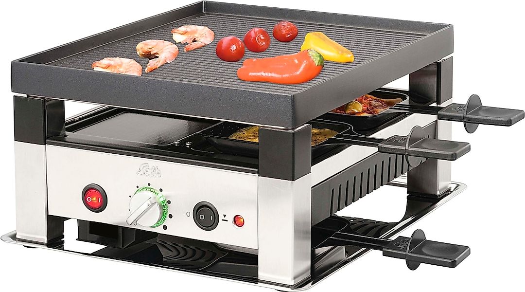 SOLIS OF SWITZERLAND Raclette "5 in 1 Table Grill for 4" 4 Stk. Raclettepfä günstig online kaufen