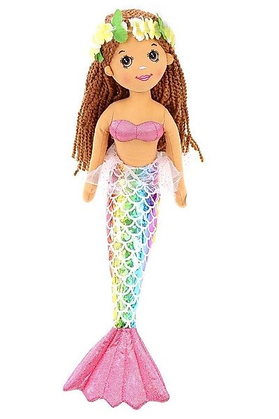 ELLUG Stoffpuppe Meerjungfrau Kuscheltier & Spielzeug mit Glitzerstoff & Pa günstig online kaufen