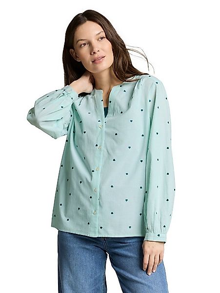 TOM TAILOR Klassische Bluse mit All-Over Print günstig online kaufen