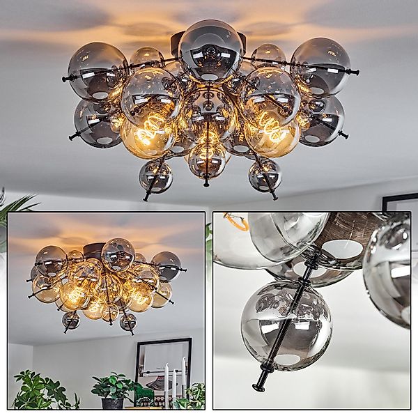 hofstein Deckenleuchte Deckenlampe aus Metall/Glas in günstig online kaufen