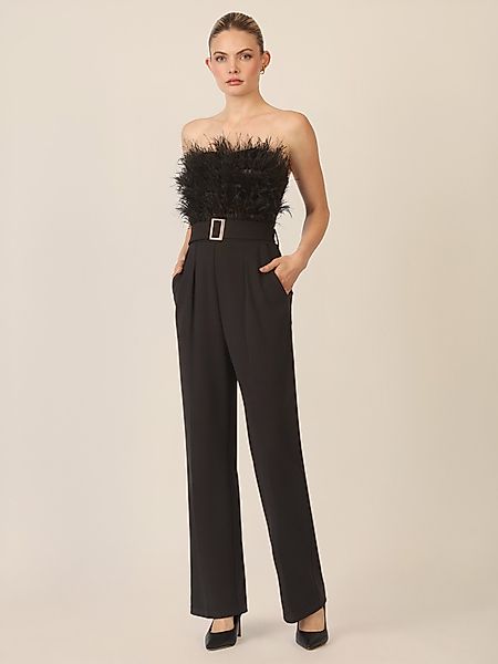 Apart Jumpsuit mit Straußenfedern verziert günstig online kaufen