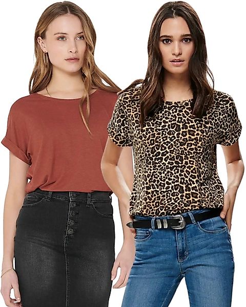 ONLY T-Shirt Basic rundhals Shirt bedruckt günstig online kaufen