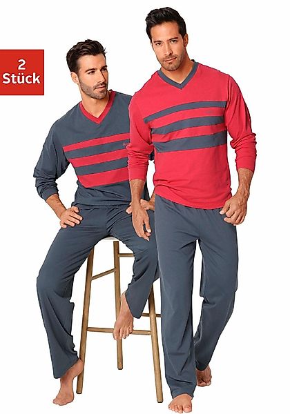 le jogger® Pyjama Schlafanzug für Herren günstig online kaufen
