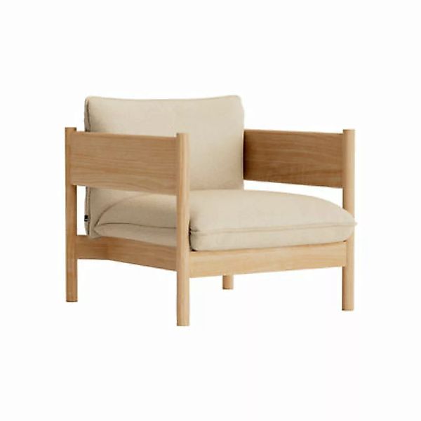 Gepolsterter Sessel Arbour textil holz beige / Stoff & Holz - Hay - Beige günstig online kaufen