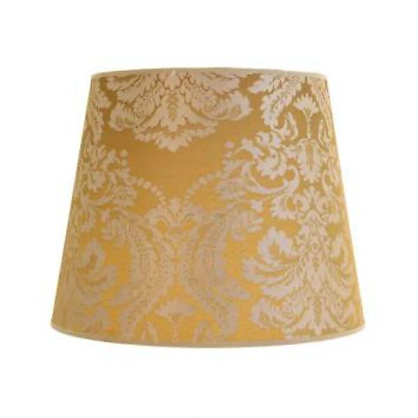 Lampenschirm Gold Stoff Muster E27 Stehleuchte WILLOW günstig online kaufen