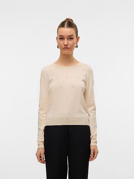 Vero Moda Rundhalspullover VMGLORY PEARL LS O-NECK PULLOVER BOO günstig online kaufen