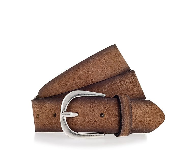 MUSTANG Ledergürtel Echtleder, einfache Dornschließe, angeraute Optik günstig online kaufen