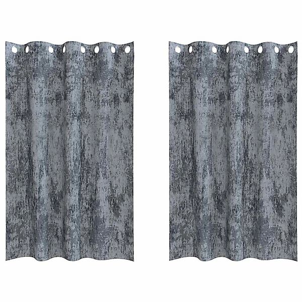 vidaXL Vorhänge 2 Stk Silbergrau 175 x 140 cm Samt 4107649 günstig online kaufen