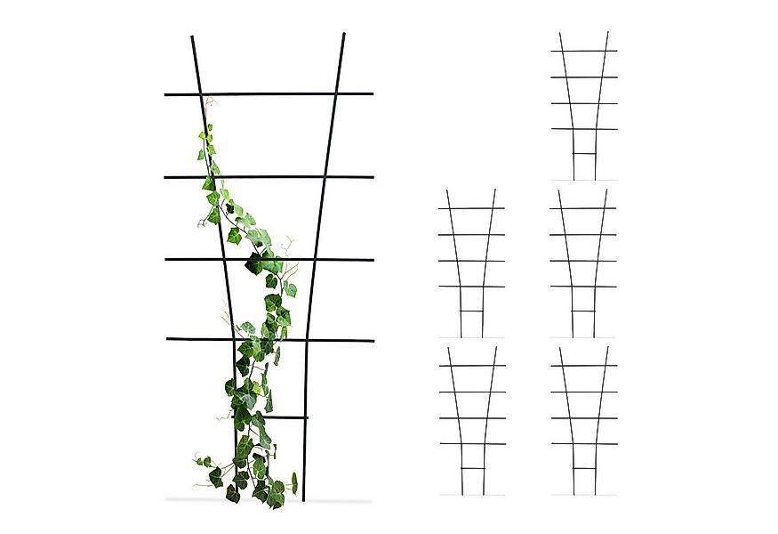 relaxdays Rankhilfe Pflanzenstütze Set aus Metall, 6 St., 6er Pack günstig online kaufen