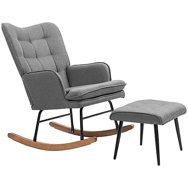 HOMCOM Schaukelsessel mit Hocker, Relaxsessel mit günstig online kaufen
