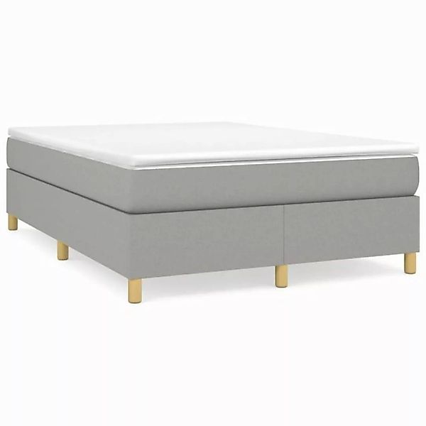 furnicato Bett Bettgestell ohne Matratze Hellgrau 140x200 cm Stoff (1-tlg) günstig online kaufen