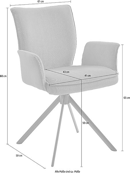 NIEHOFF SITZMÖBEL Esszimmerstuhl, 2er Set, Bezug günstig online kaufen