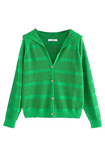 Next Strickjacke Leichte Kapuzen-Strickjacke mit Meshmuster (1-tlg) günstig online kaufen