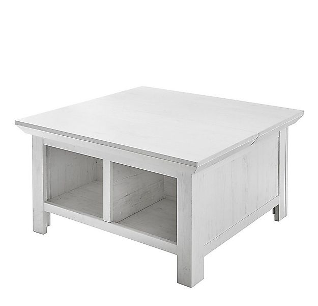 Lomadox Couchtisch WINGST-61, Pinie weiß Nb. mit Klappe und Stauraumfach 93 günstig online kaufen