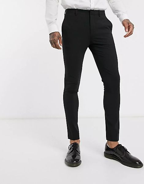 ASOS DESIGN – Extrem hautenge, elegante Hose in Schwarz günstig online kaufen