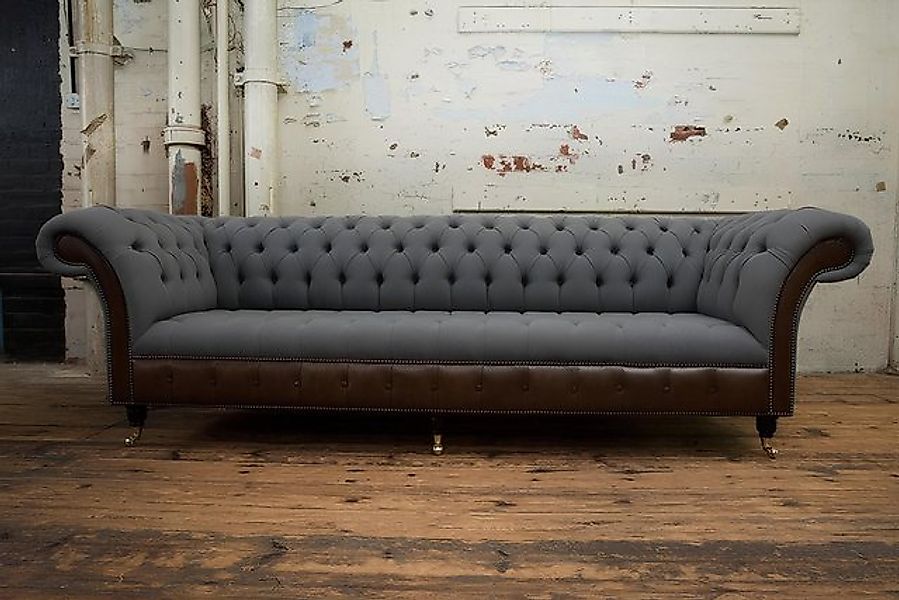 Xlmoebel Sofa Chesterfield Stoffpolster Luxussofa Klassik 4-Sitzer, Hergest günstig online kaufen