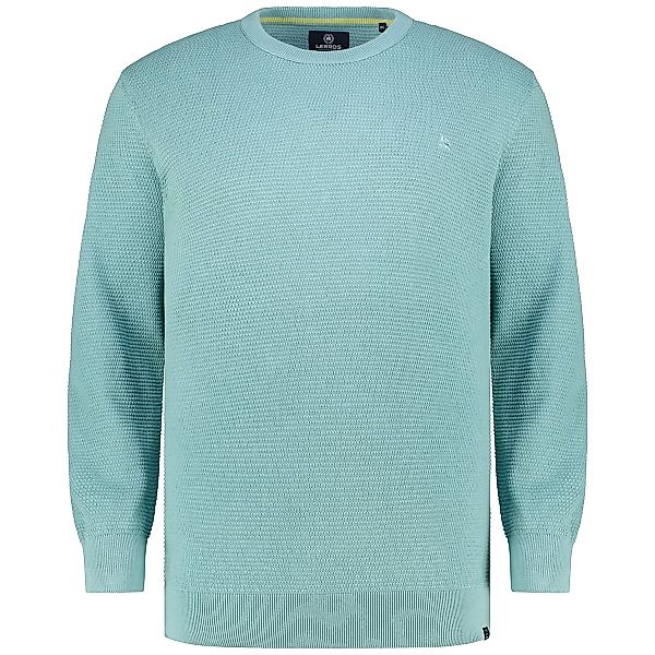 Lerros Rundhalspullover aus Baumwolle Farbe türkis Größe: 3XL günstig online kaufen