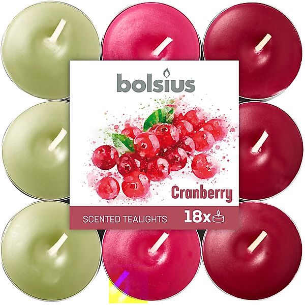 Bolsius Teelicht Bolsius Duftteelichter Cranberry Ø günstig online kaufen