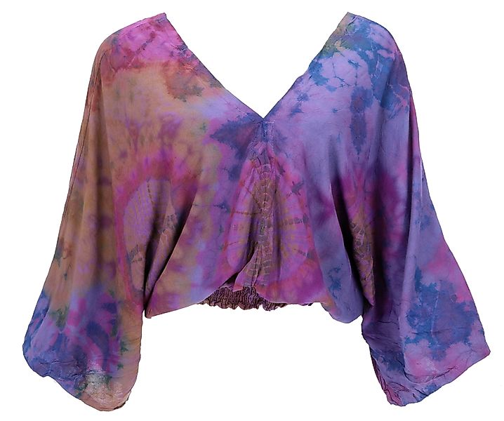 Guru-Shop Longbluse Luftige Batikbluse, Boho Sommerbluse günstig online kaufen
