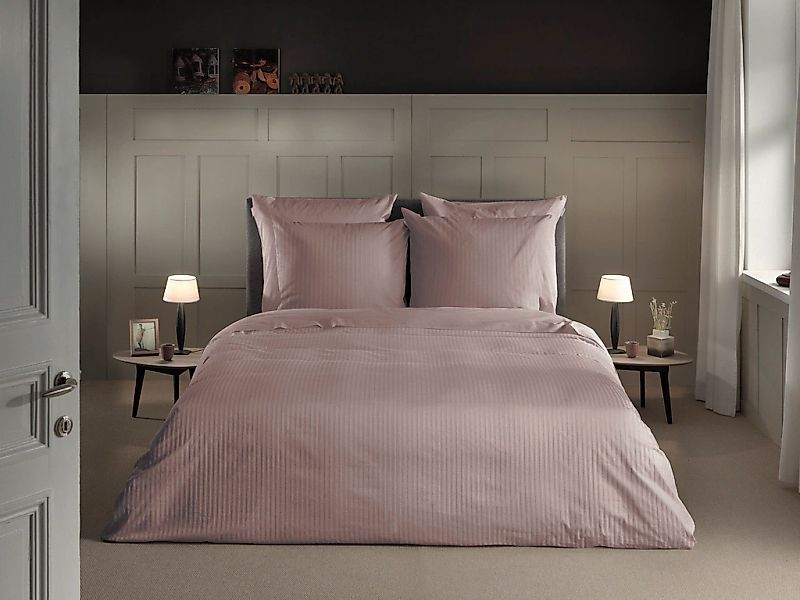 Heckett & Lane Bettwäsche "Banda" 3 tlg. hochwertiges Mako-Satin, Streifen günstig online kaufen