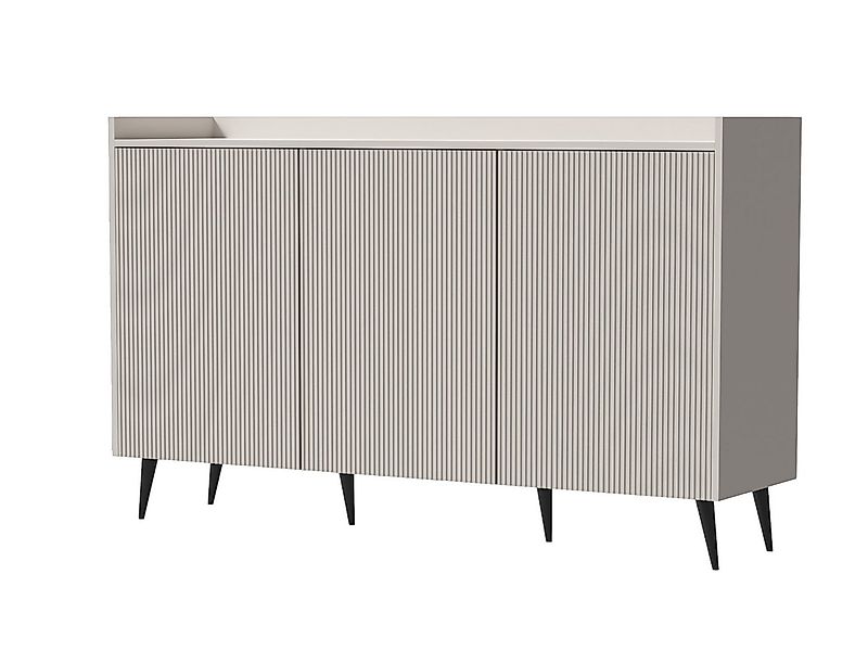 Compleo Sideboard Kommode, 3 Türen, Modern design Kaschmir oder Nussbaum günstig online kaufen