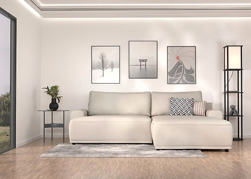 TRENDMANUFAKTUR Ecksofa »Fordon, Schlafsofa mit Bettkasten, Couch in L-Form günstig online kaufen