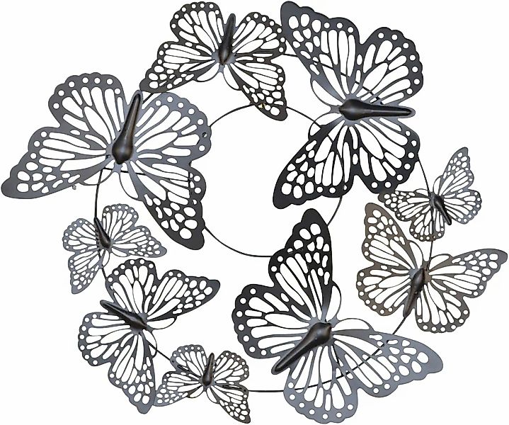 HOFMANN LIVING AND MORE Wanddekoobjekt "Wanddekoration" Schmetterlinge aus günstig online kaufen