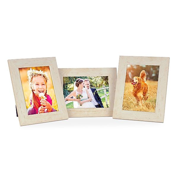 PHOTOLINI Bilderrahmen 3er Set Strandhaus Rustikal günstig online kaufen