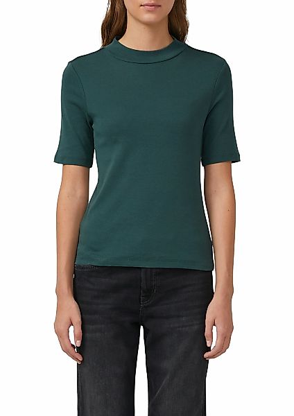 s.Oliver T-Shirt, Sommershirt mit Stehkragen und in Ripp-Optik günstig online kaufen