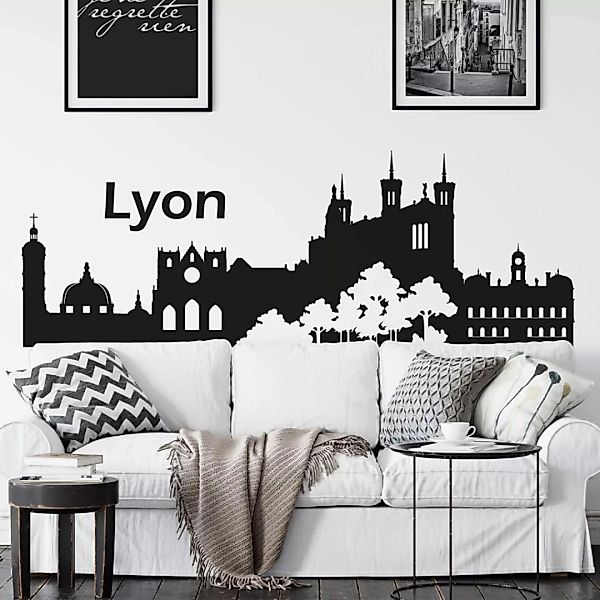 Wall-Art Wandtattoo "XXL Stadt Skyline Lyon 120cm", (1 St.) günstig online kaufen