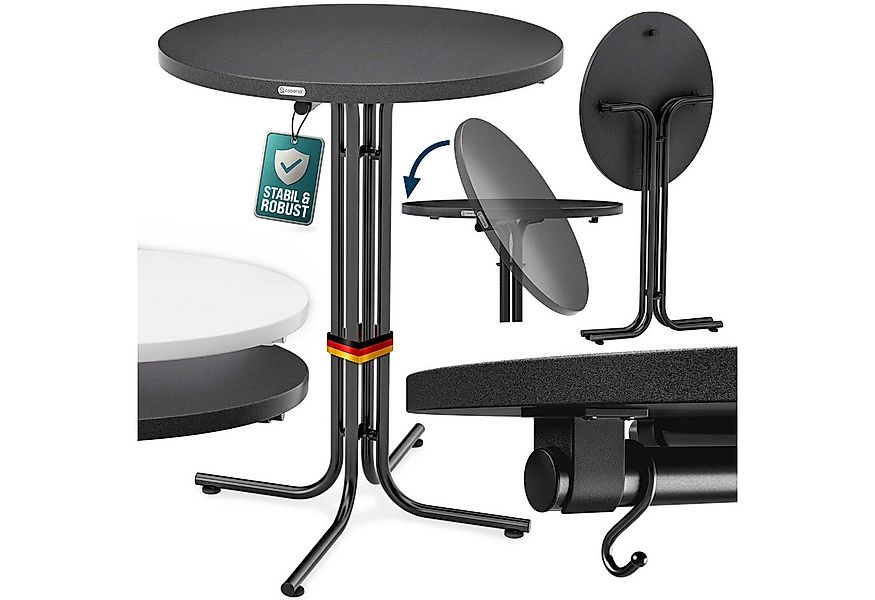 Casaria Stehtisch, Ø70x110 cm klappbar rund Garten Holz Metall Hochtisch Pa günstig online kaufen