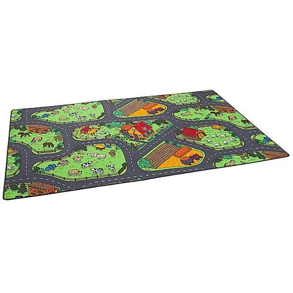 Snapstyle Kinderteppich Kinder Spiel Teppich Bauernhof, günstig online kaufen