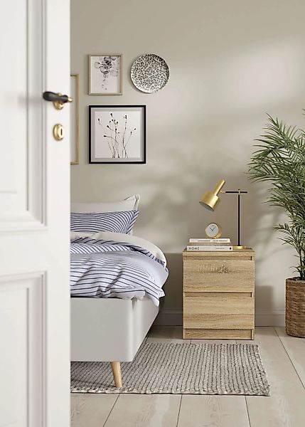 INOSIGN Nachttisch "Naia" Eleganter Nachttisch mit 2 Schubladen günstig online kaufen