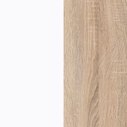 Flex-Well Exclusiv Unterschrank Valero 50 cm Hochglanz Weiß-Sonoma Eiche günstig online kaufen