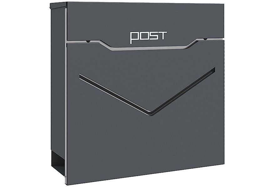 HOMCOM Briefkasten Wandbriefkasten Abschließbar, Postkasten aus Verzinktem günstig online kaufen
