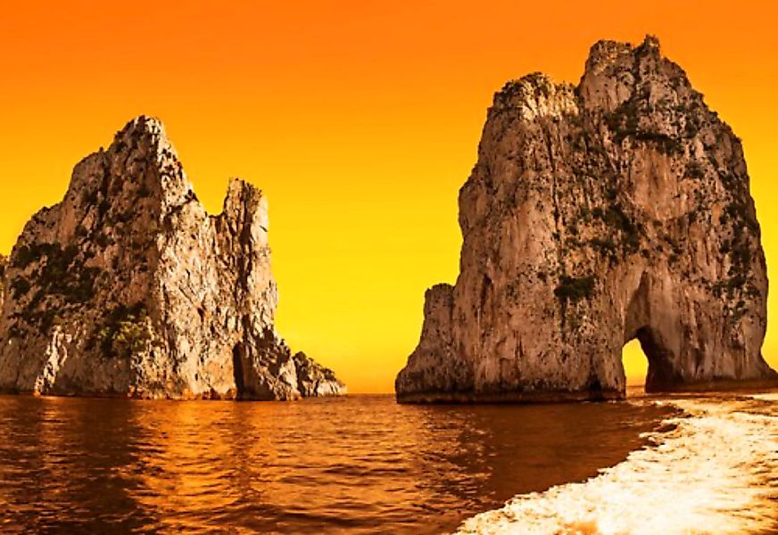 Papermoon Fototapete »CAPRI-INSEL-FARAGLIONI FELSEN GROTTE MEER KLIPPEN SON günstig online kaufen