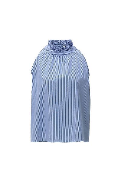 RICHROYAL Langarmbluse Cotton striped blouse with ruffle günstig online kaufen