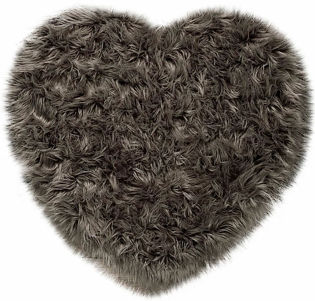 Paco Home Fellteppich "Playa 960" herzförmig 64 mm Höhe Kunstfell, Flokati- günstig online kaufen