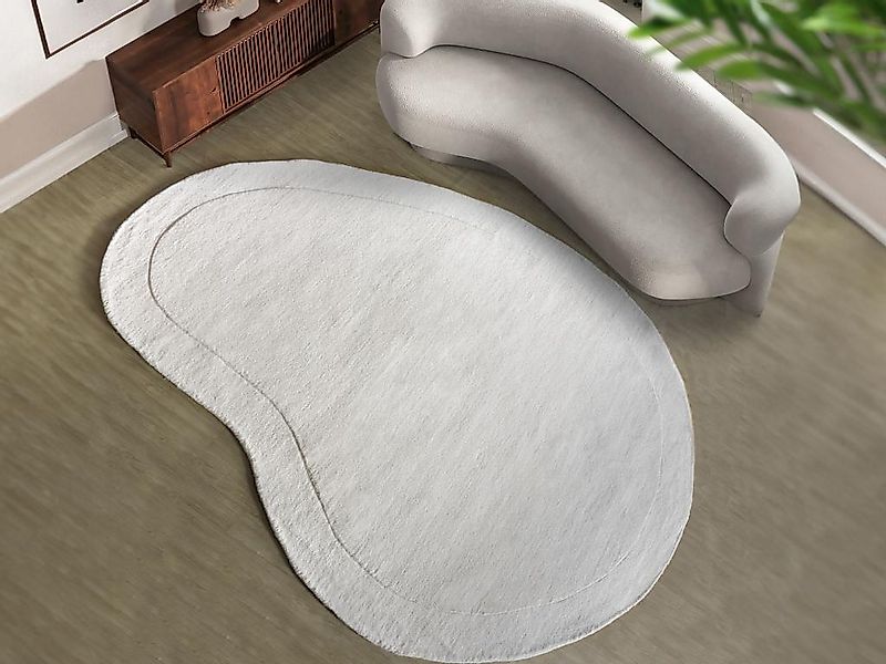 Organischer Teppich - 100 % Wolle - handgefertigt - 200 x 300 cm - 2200 g/m günstig online kaufen