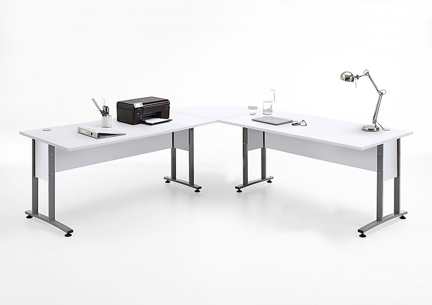 FMD Eckschreibtisch Calvi, frei stellbar, XL-Arbeitsplatz, günstig online kaufen