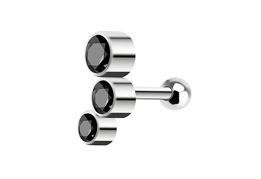 Taffstyle Piercing-Set Ohr Tragus Knorpel Helix Triple Kristall Kugeln, Pie günstig online kaufen