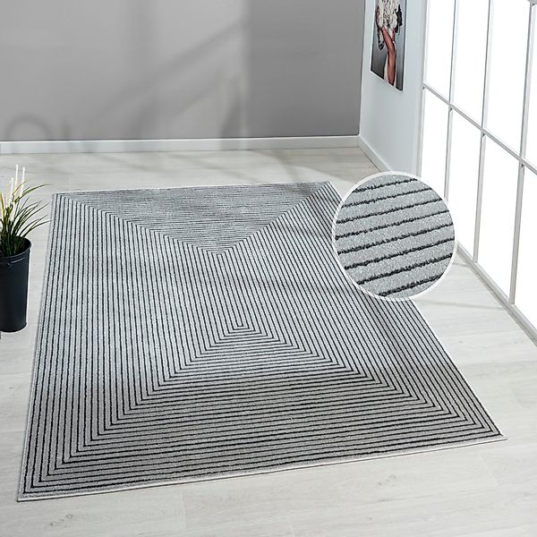 my home Teppich "Kylian" rechteckig 9 mm Höhe dezenter Glanz, Schrumpf-Garn günstig online kaufen