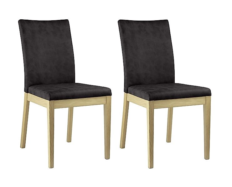 Home affaire 4-Fußstuhl "Dendres", (Set), 2 St., Microfaser, Sitz und Rueck günstig online kaufen
