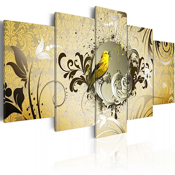 Wandbild - Yellow Bird Singing günstig online kaufen