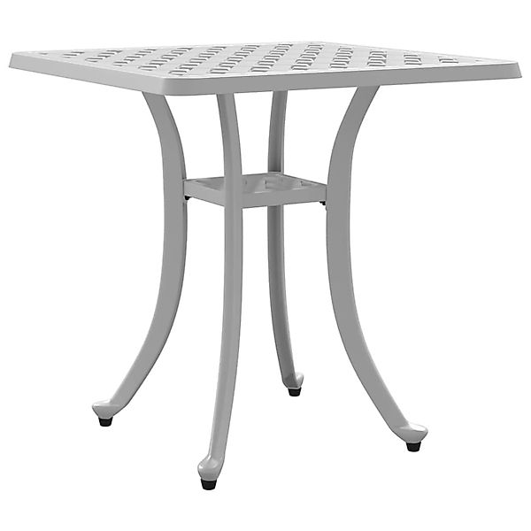 vidaXL Gartentisch Weiß 53x53x53 cm Aluminiumguss 4002821 günstig online kaufen