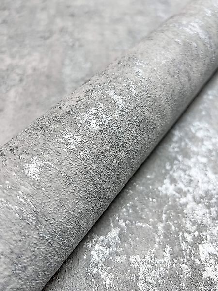 Newroom Vliestapete, Silber Tapete Industrial Beton günstig online kaufen